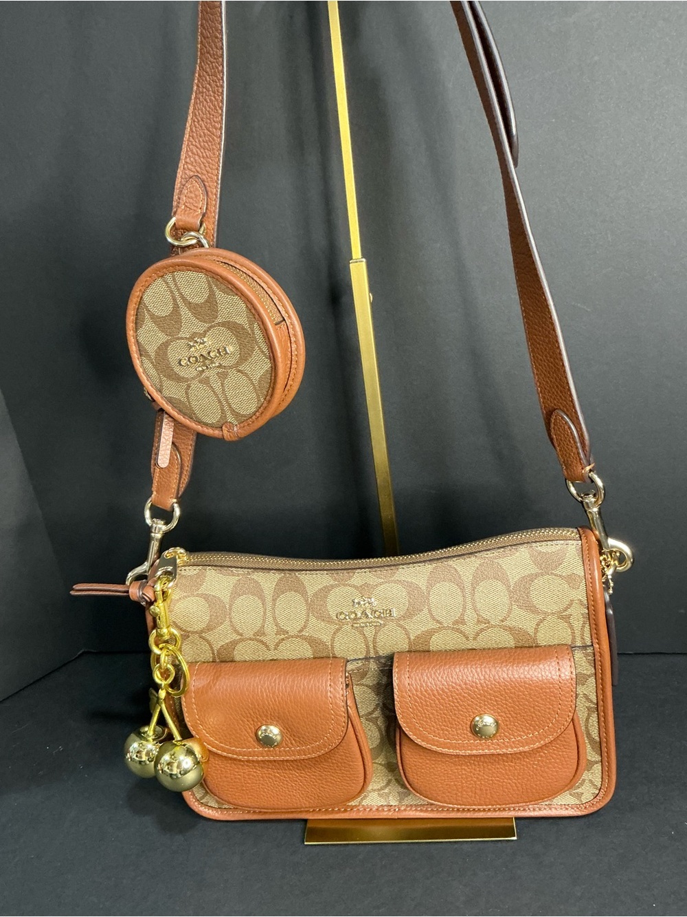 Coach Pennie Crossbody with Coin Case in Signature Canvas (Style C5675)